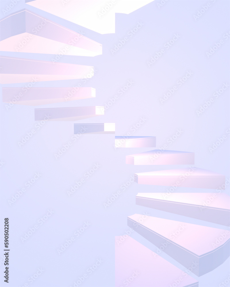 3d rendered abstract spiral stairs. 3d rendered abstract spiral stairs.