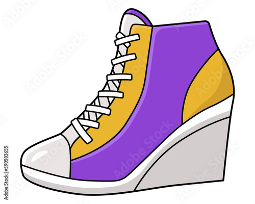 Sneaker shoe sport vector illustration