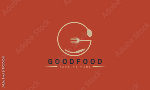 goodfood logo with g shape spoon and fork photo