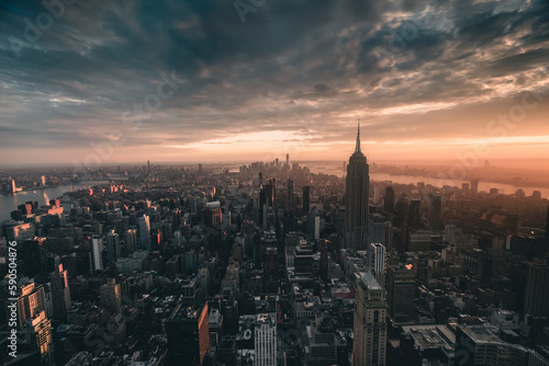 Stunning sunset Manhattan © marcelsphotoworld