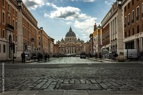 St. Peter's Basilica in Rome, photographed with the multi-exposure technique