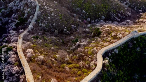 Aerial photography of Hefangkou Great Wall in Beijing
