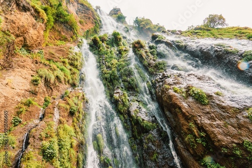 Scenic view of Wanale Hill waterfall in Mount Elgon, Mbale, Uganda