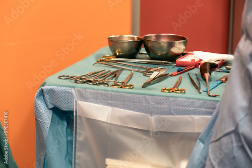 Image of Surgical Table with Tools