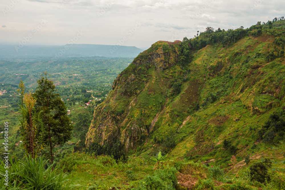 Scenic view of Wanale Hill in Mount Elgon, Mbale, Uganda