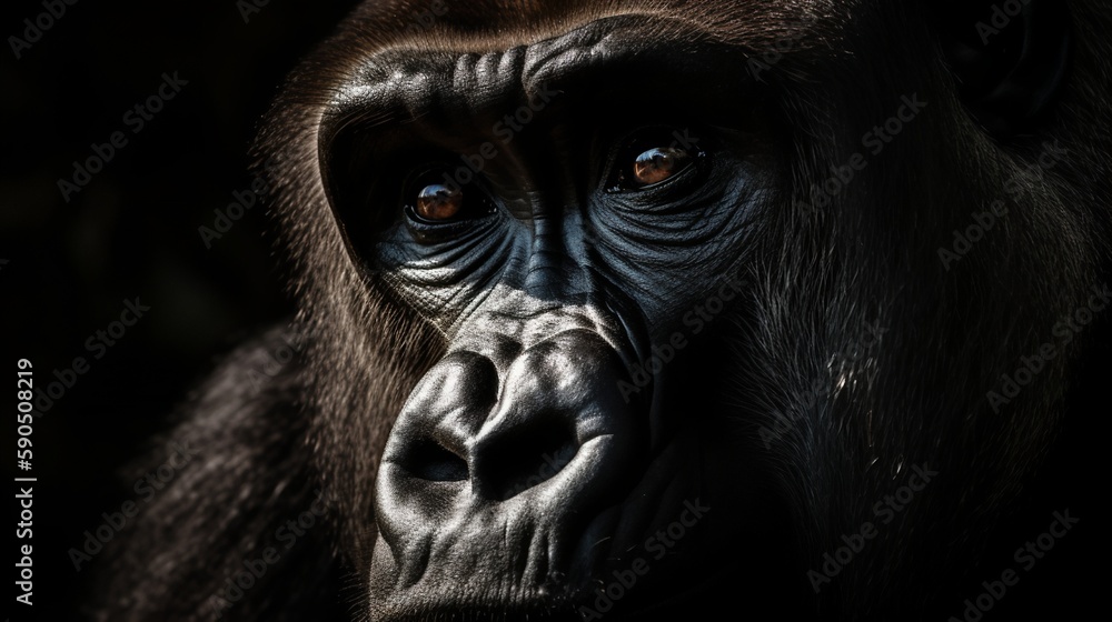 Inquisitive Gorilla in the Wild Inquisitive Gorilla in the Wild