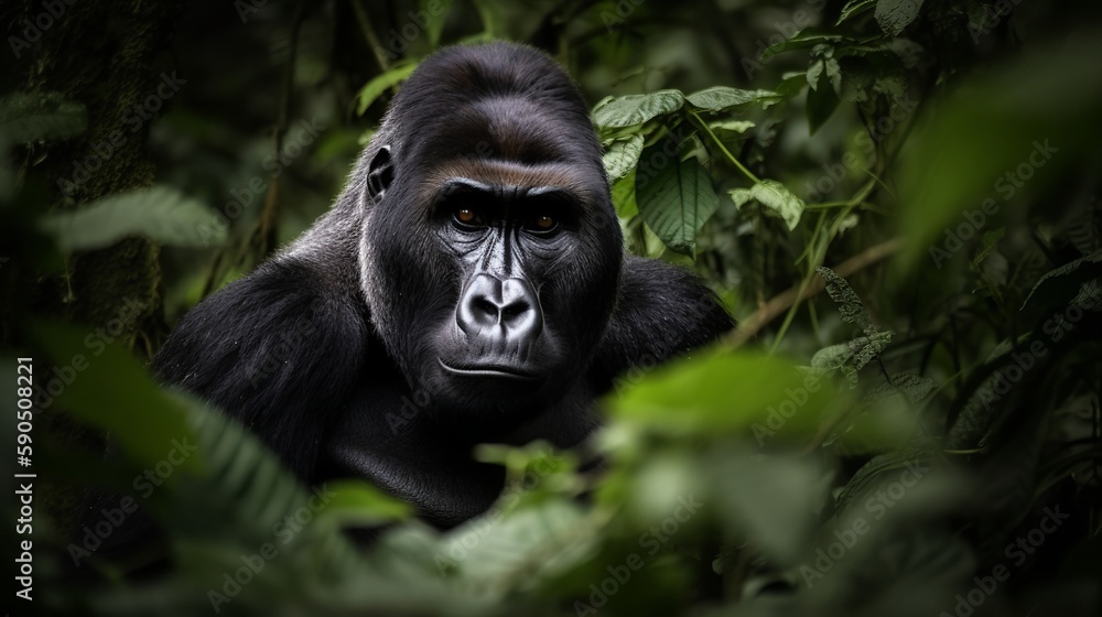 Graceful Gorilla in the Jungle Graceful Gorilla in the Jungle