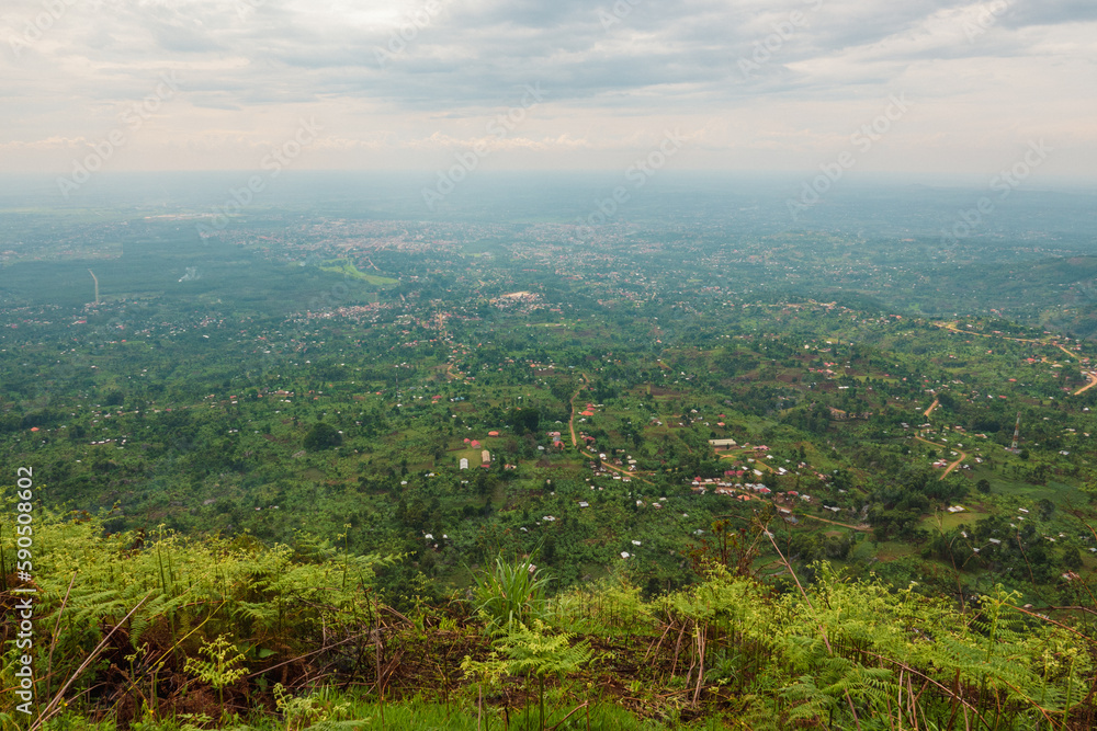 Aerial view of African Landscape in Mbale, rural Uganda Aerial view of African Landscape in Mbale, rural Uganda