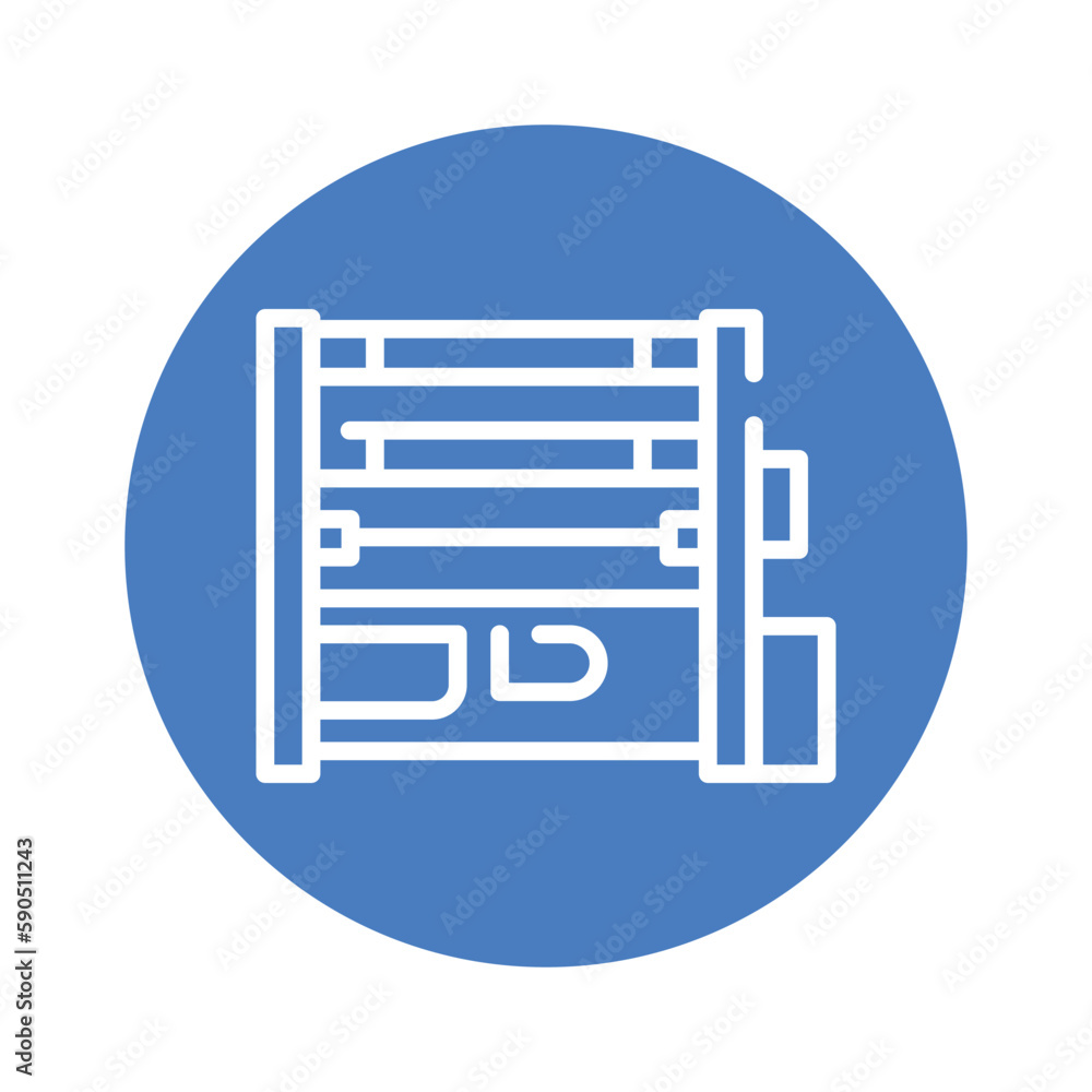 Plate rolling machine olor line icon. Metal work. Plate rolling machine olor line icon. Metal work.