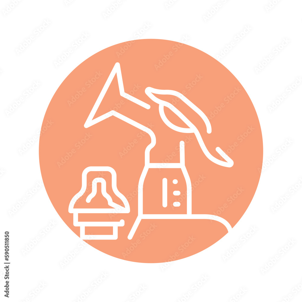 Breast pump olor line icon. Pictogram for web page Breast pump olor line icon. Pictogram for web page