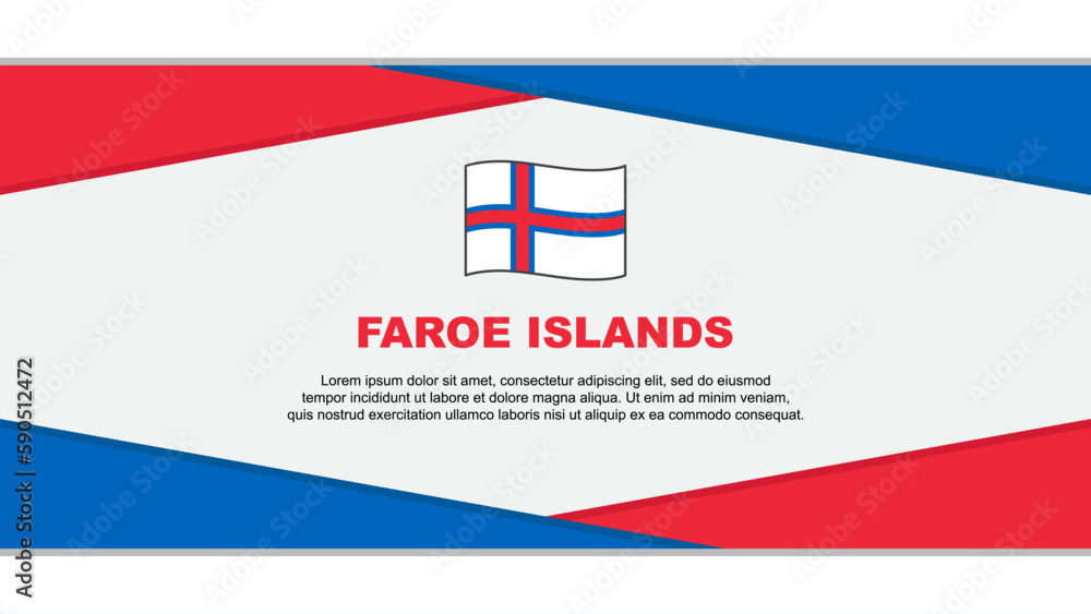 Faroe Islands Flag Abstract Background Design Template. Faroe Islands Independence Day Banner Cartoon Vector Illustration. Faroe Islands Vector Faroe Islands Flag Abstract Background Design Template. Faroe Islands Independence Day Banner Cartoon Vector Illustration. Faroe Islands Vector