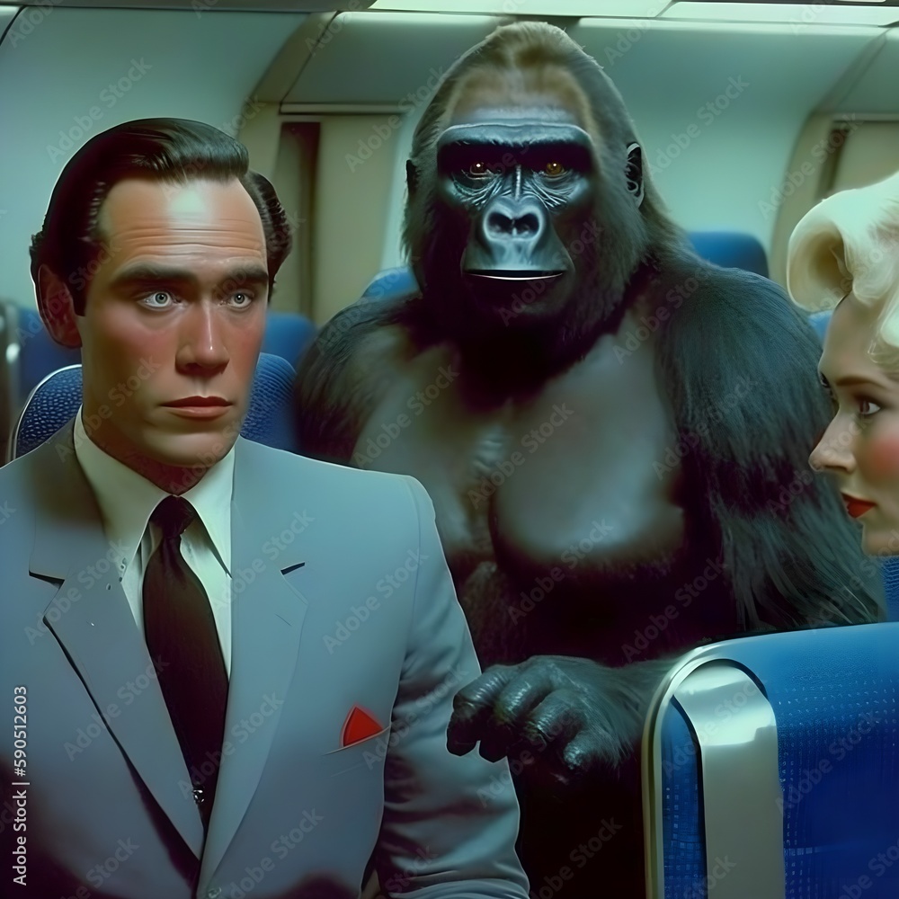 Film Footage From 1980s Movie Where A Man In A Gorilla Suit Is An film-footage-from-1980s-movie-where-a-man-in-a-gorilla-suit-is-an