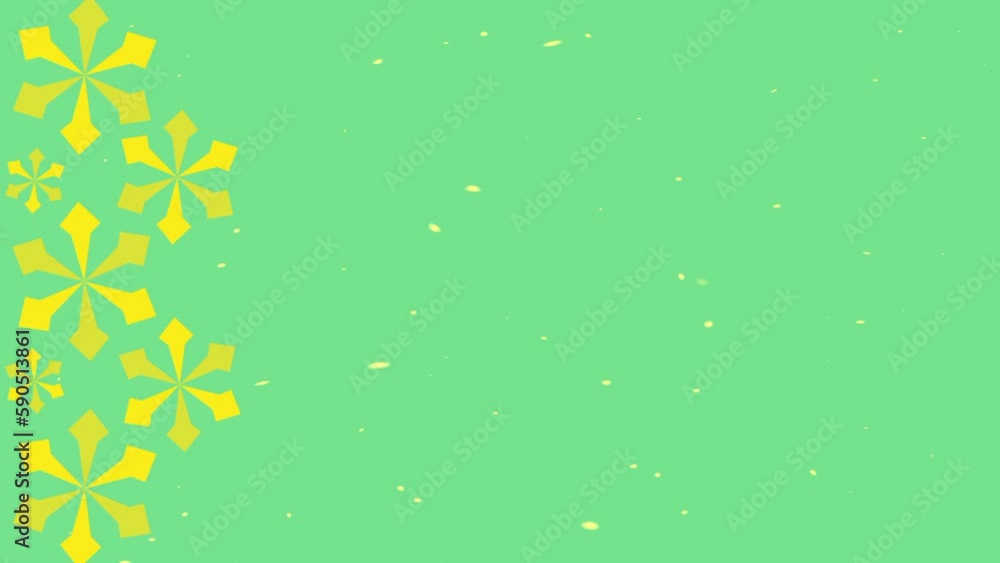 yellow abstract floral background animation with empty space and sparkling green screen yellow abstract floral background animation with empty space and sparkling green screen