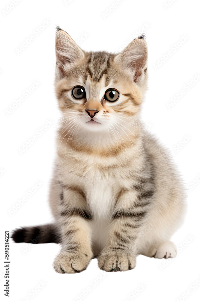scottish fold cat isolated on transparent background