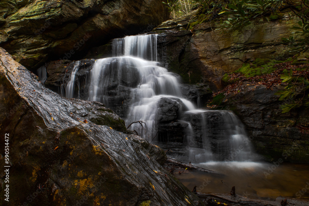 Obraz premium Middle Cascades at Hanging Rock State Park