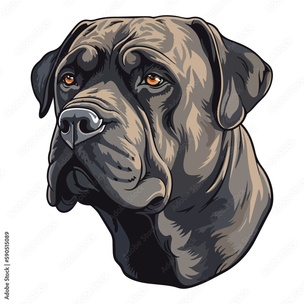 Cane Corso Dog Flat Icon Isolated On White Background Cane Corso Dog Flat Icon Isolated On White Background