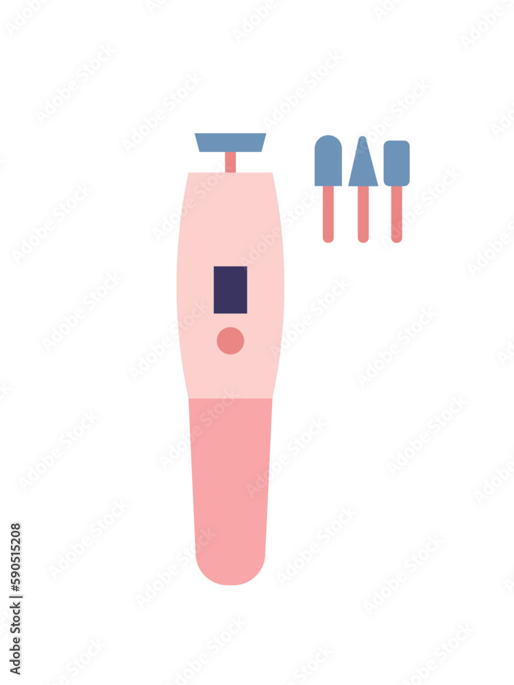 Vector electric divice of grinding and polishing in manicure and pedicure set. Vector electric divice of grinding and polishing in manicure and pedicure set.