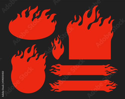 Fire templates for red emblems