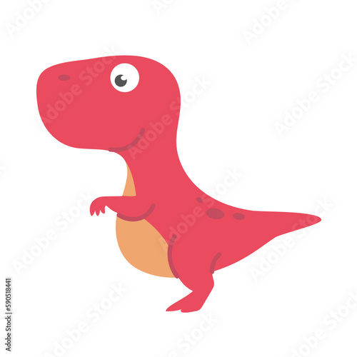 Cute cartoon dinosaur for nursery decoration.