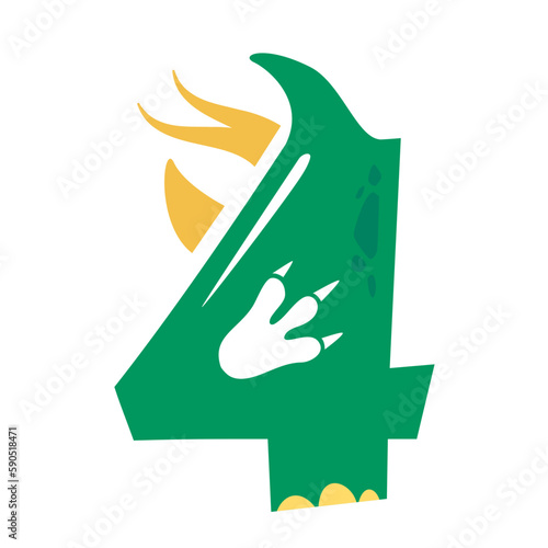 dinosaur number design birthday party for kids