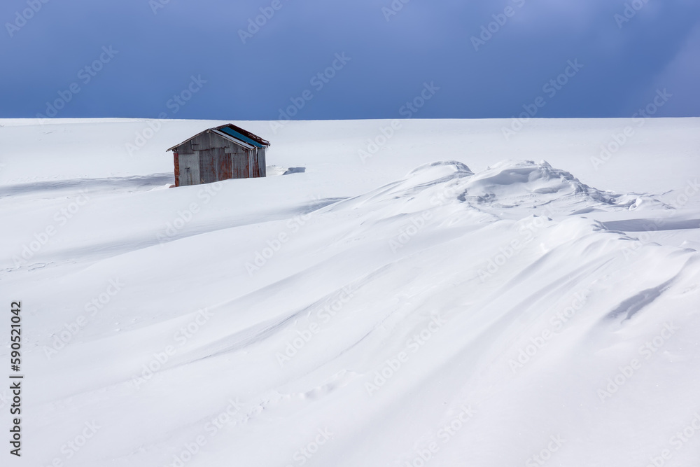 Snow landscape of Biei Hokkaido Japan