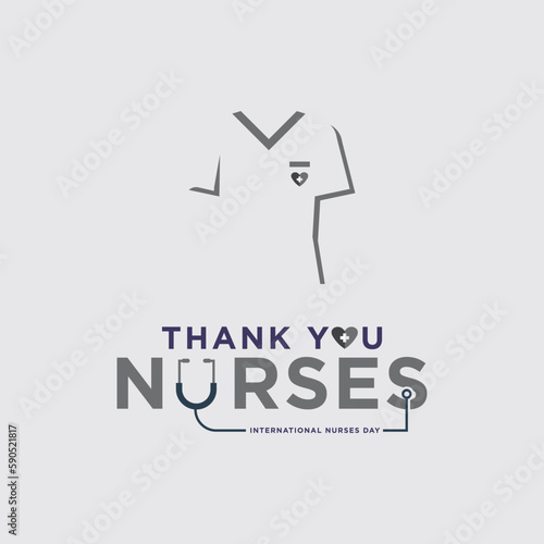National Nurses Week is observed in United states form 6th to 12th May of each year. National Nurses week banner poster background template vector illustration.