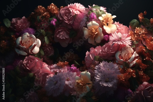 floral backgrounds, Generative AI © Silvanir