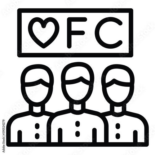 funclub enthusiastically devoted to a movie star or other celebrity