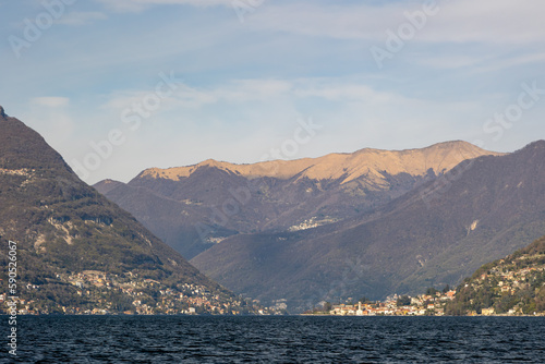 Lago di Como, Lake Como, Italy, with Palacio's and water taxi