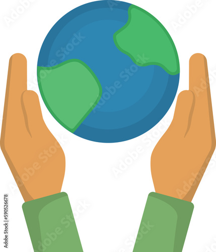 Holding the earth in both hands