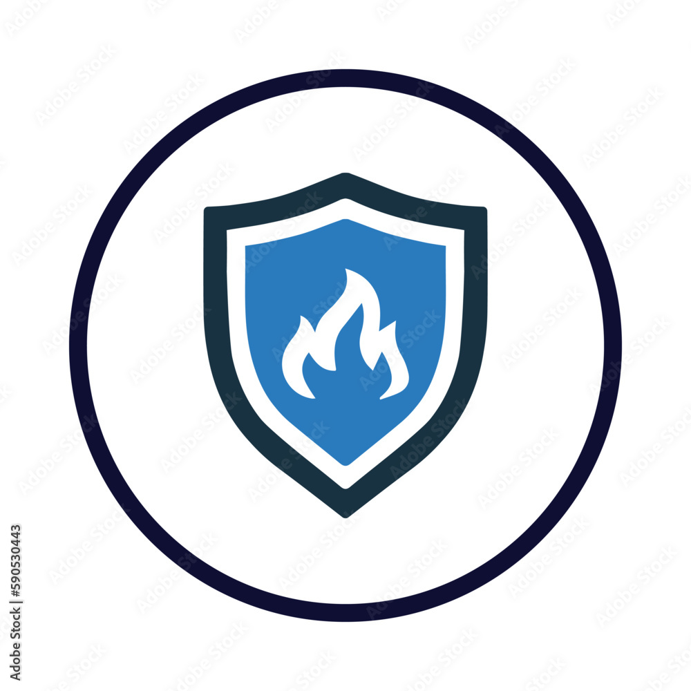 Fire, shield, alarm, fire protection alarm icon Fire, shield, alarm, fire protection alarm icon