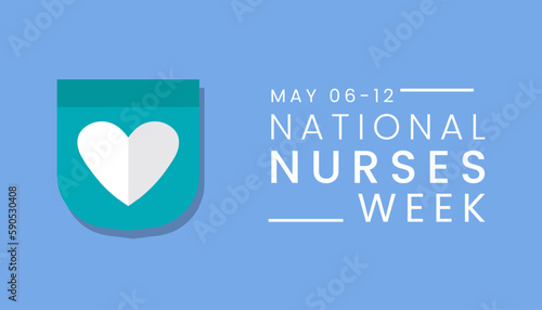 National Nurses Week is observed in United states form 6th to 12th May of each year, National Nurses week banner poster background template vector illustration.