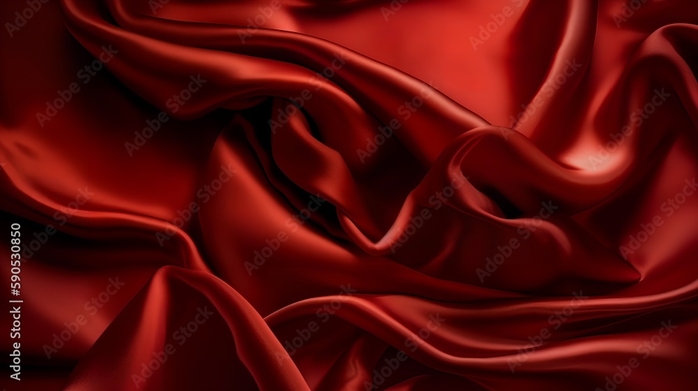 Red Silk Background, Image Ai Generated Red Silk Background, Image Ai Generated