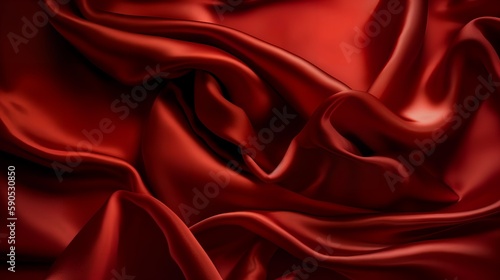 Red Silk Background, Image Ai Generated
