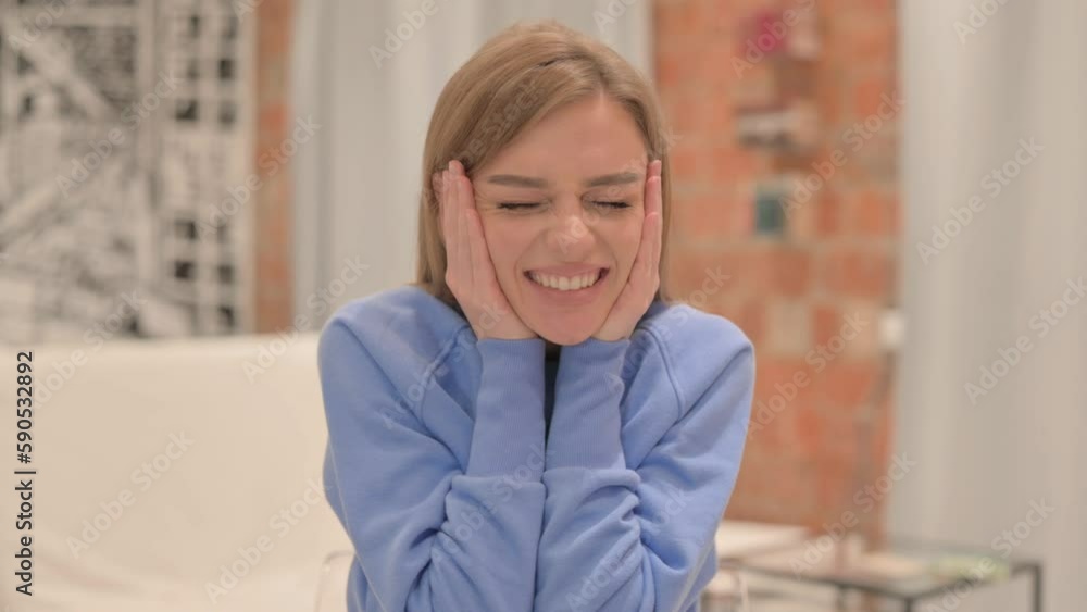 Portrait of Surprised Young Woman Feeling Excited Portrait of Surprised Young Woman Feeling Excited