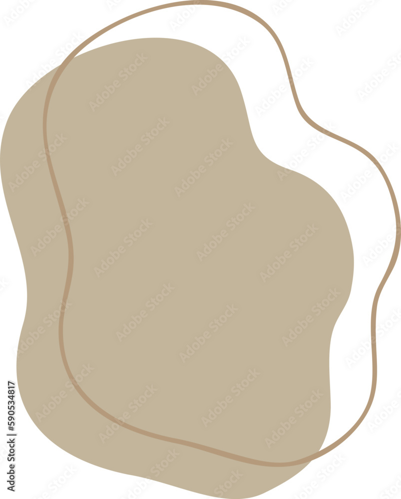 Earth Tone Abstract Shape Illustration Earth Tone Abstract Shape Illustration