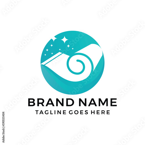 Clean carpet logo icon vector template 