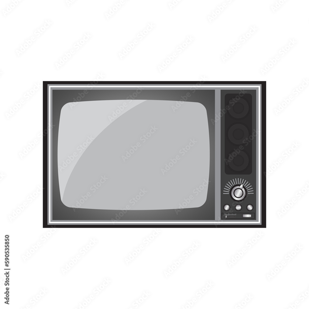 Retro Television on Transparent Background Retro Television on Transparent Background