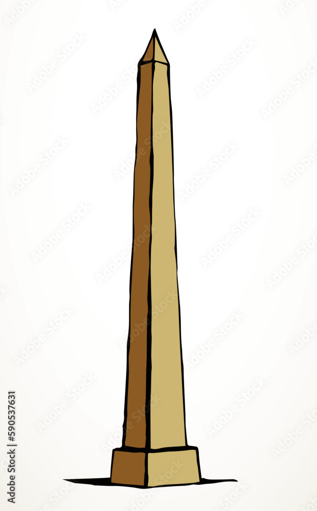 Vector drawing. Egyptian pillar obelisk Vector drawing. Egyptian pillar obelisk