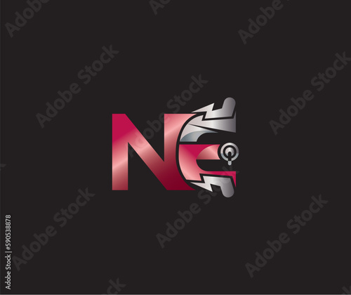 Electric Energy NE letter creative Design Technology logo