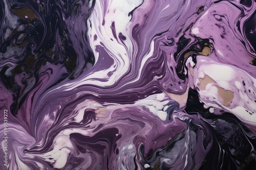 Fototapeta premium Elegant purple and black marble natural pattern