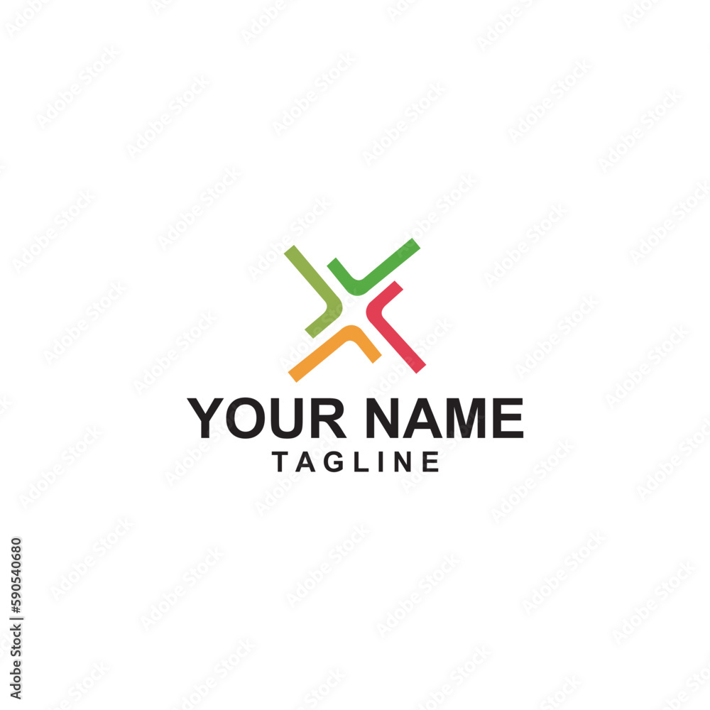 Modern colorful group logo design Modern colorful group logo design