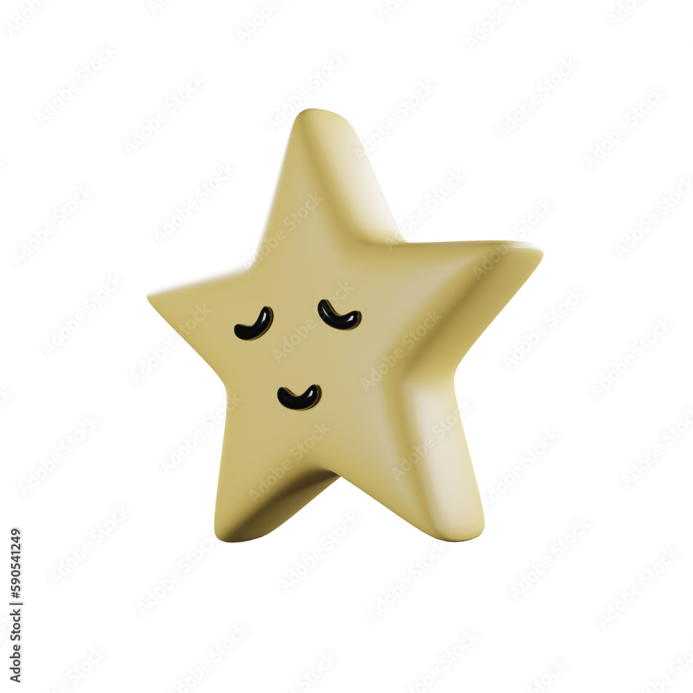 Obraz premium golden star,3D rendering