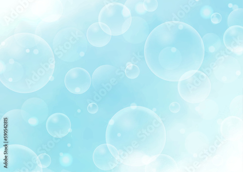 シャボン玉と青空のグラデーション背景１