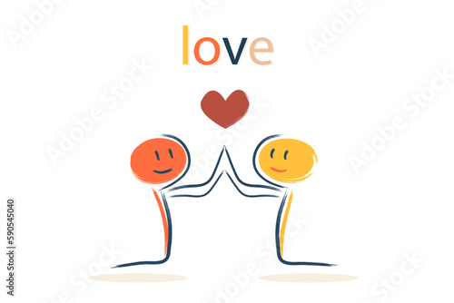 the two characters love each other. equality, rights, justice, family