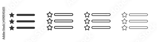  VIP special guest feature flat vector icons