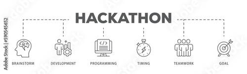 Hackathon icon - vector illustration . hackathon, brainstorm, development, programming, timing, speed, teamwork, goal, infographic, template, concept, banner, pictogram, icon set, icons
