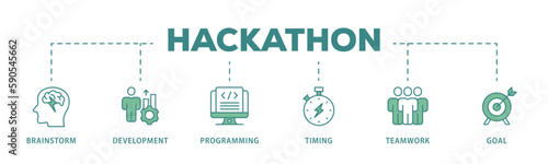 Hackathon icon - vector illustration . hackathon, brainstorm, development, programming, timing, speed, teamwork, goal, infographic, template, concept, banner, pictogram, icon set, icons
