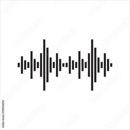 Sound wave vector icon. Wave form flat sign design illustration. Equalizer wave symbol pictogram. UX UI icon © Elchin