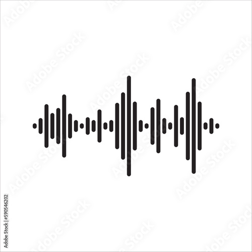 Sound wave vector icon. Wave form flat sign design illustration. Equalizer wave symbol pictogram. UX UI icon
